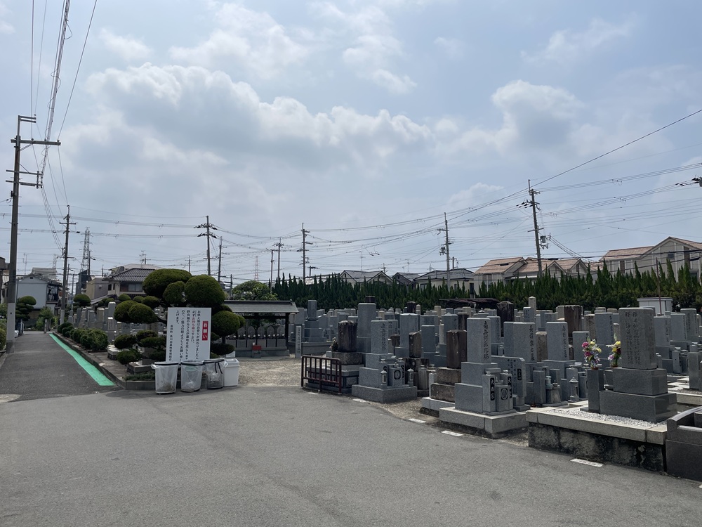 高川田墓地　全景　
